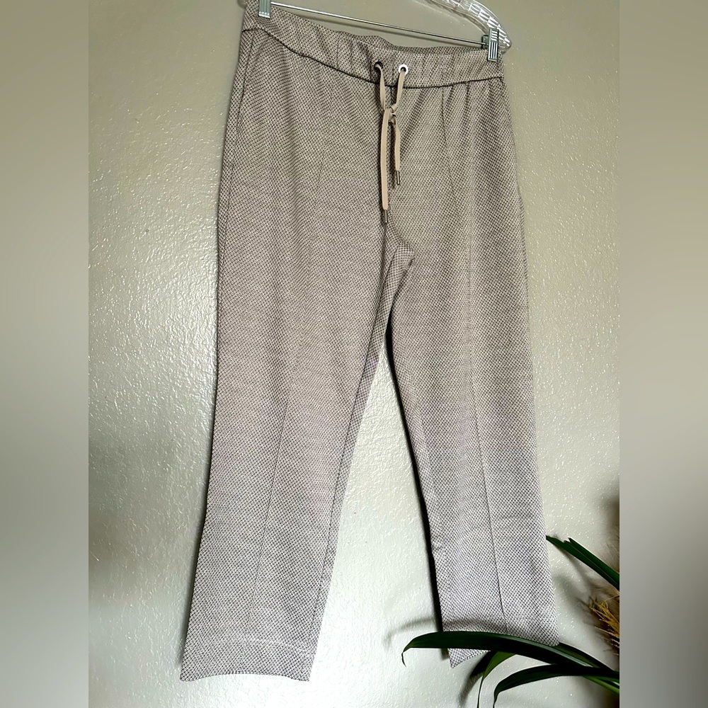 Wm’s sz10 Madison d’Amelie Silvery Sand Pin Seam Stretch Trousers